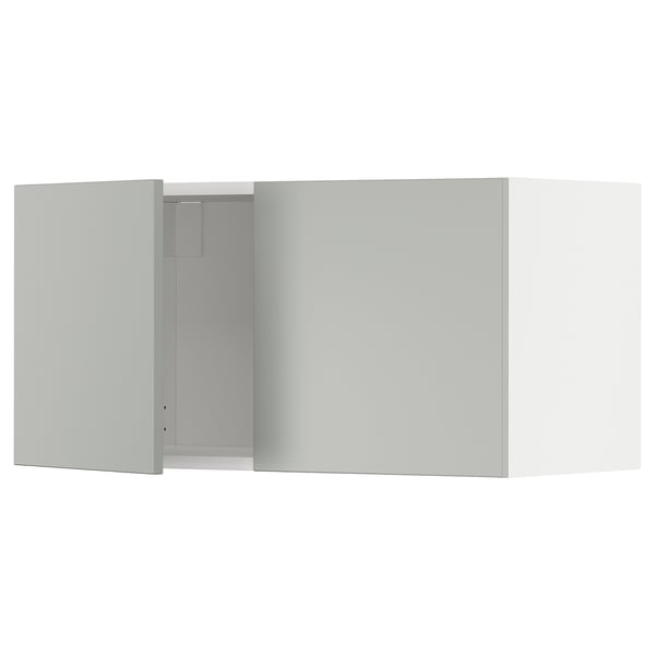 A light grey modern cabinet from the METOD kitchen system.