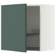 METOD Wall cabinet with dish drainer, white/Aspudden dark grey-green, 60x60 cm