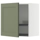 METOD kitchen cabinet: green, wall-mounted, rectangular, with wire shelf and adjustable shelves.