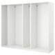 White PAX wardrobe unit, rectangular, particleboard.
