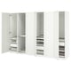 PAX / TYSSEDAL Wardrobe combination, white/white, 300x60x201 cm