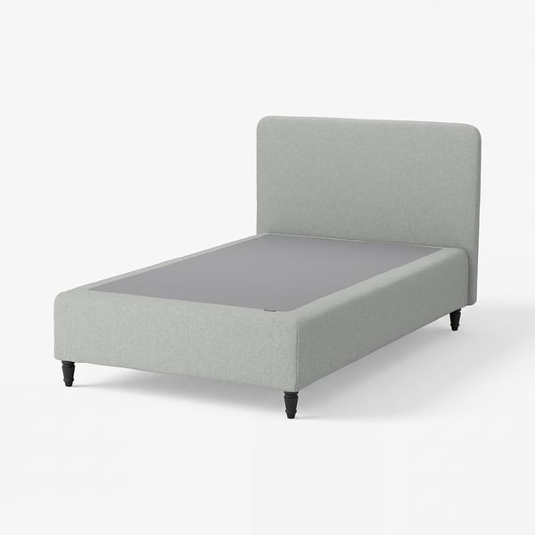 RENFJÄLLET Pocket spring mattress base, incl leg and headboard medium firm/Tibbleby beige/grey, 120x200 cm