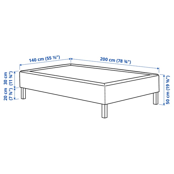 RENFJÄLLET Pocket spring mattress base