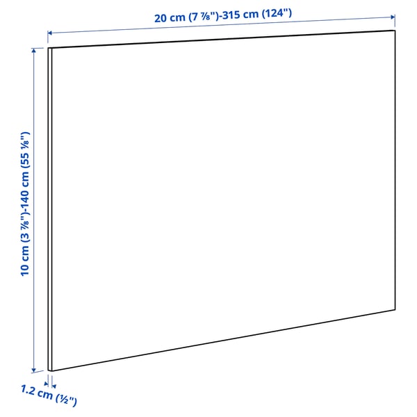 RUNSBÄCK Custom made wall panel, matt white/marble effect high pressure porcelain, 1 m²x1.2 cm
