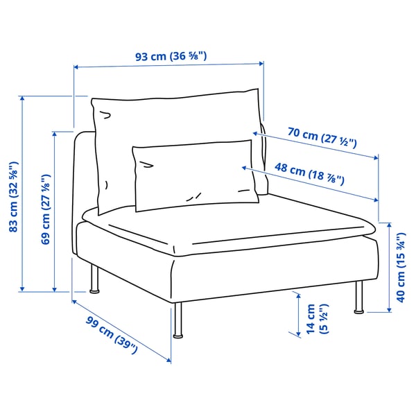 SÖDERHAMN 1-seat section, Kelinge beige