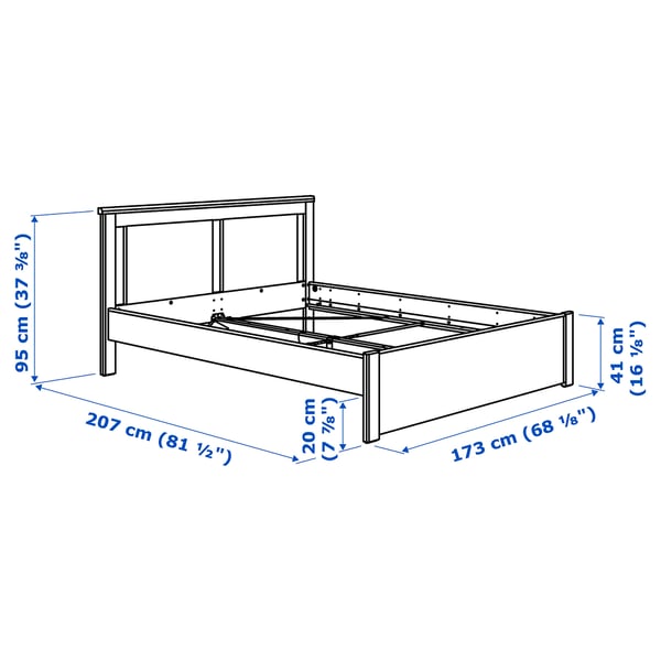 Illustration with measurements for the product: SONGESAND.