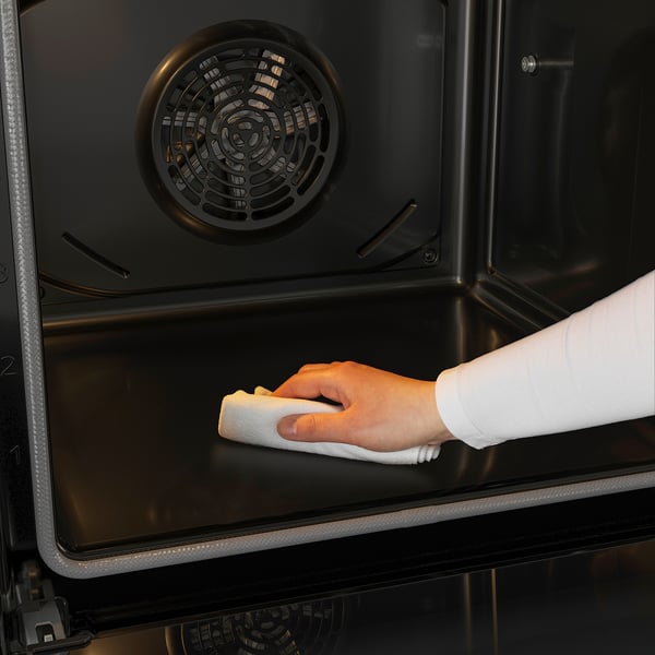 SPJUTBO Fan oven, pyrolytic Grill function/black IKEA 300