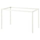 VIHALS white metal table, minimalist design, rectangular shape, four legs, powder-coated steel.