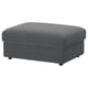 VIMLE Footstool with storage, Johanneshov dark grey