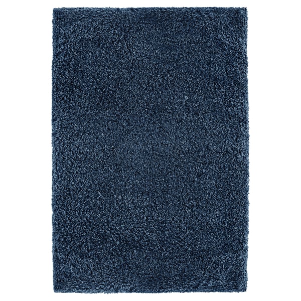 Almtjärn badrumsmatta: marinblå, rektangel, mjuk mikrofiber.