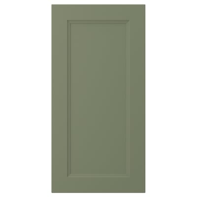 AXSTAD grön skåpdörr, modern traditionell design, matt yta, fyrkantig form, infälld panel, 25 års garanti.