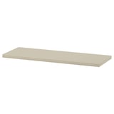 BERGSHULT vägghylla. Enkel design, fasad/slät kant, beige färg, spånskivematerial.