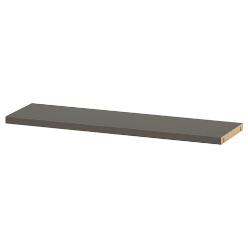 BESTÅ grå modern hylla, rektangulär form, platt yta, justerbar, minimalistisk design.