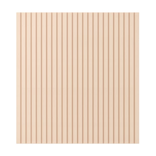 BJÖRKÖVIKEN: dörr i ljus björkfaner, modern skandinavisk design, rektangulär form, rena linjer.