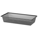 BOAXEL förvaringskorg i nät; grå; rektangulär; robust metall och plast; Modern design.