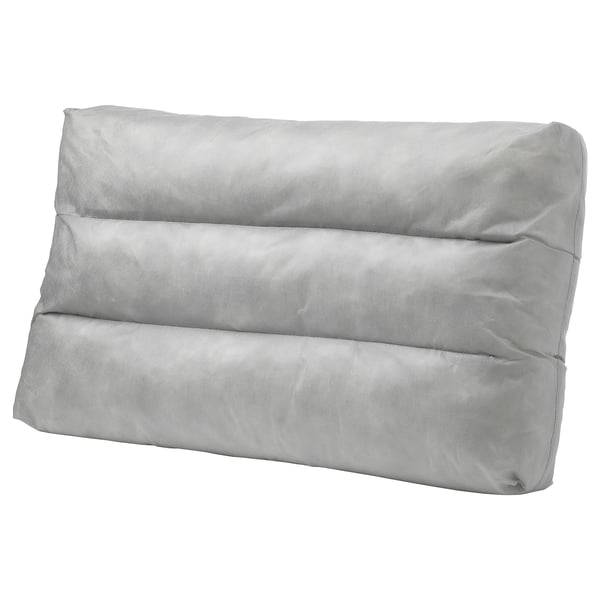 DUVHOLMEN dyna, grå, rektangulär, mjukt polyesterskum, neutral design.