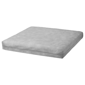 DUVHOLMEN-dynan är ljusgrå, fyrkantig och har mjuk polyesterfyllning. Den är designad för komfort och utomhusbruk.