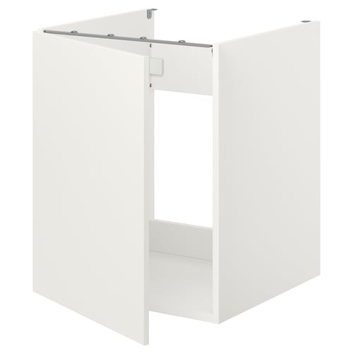ENHET vitt köksskåp, fyrkantigt, modern design, perfekt för diskbänk.