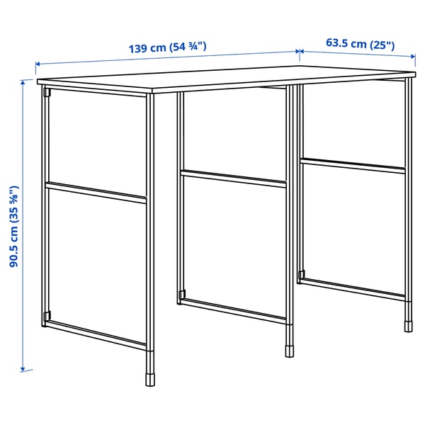 Illustration med mått för produkten: ENHET.