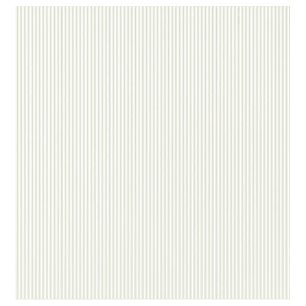 FÖRVALTARE vit dörr. Den är rektangulär, gjord av träfiberskiva och har vertikala linjer. Designen är minimalistisk och modern.