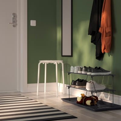 GREJIG / BAGGMUCK Hallmöbler, set om 3, grå