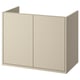 Havbaeck benvitt badrumsskåp, enkel design, väggmonterad, elegant beige finish.