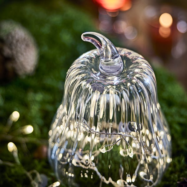 HÖSTAGILLE Glaskupa, klarglas, 15 cm