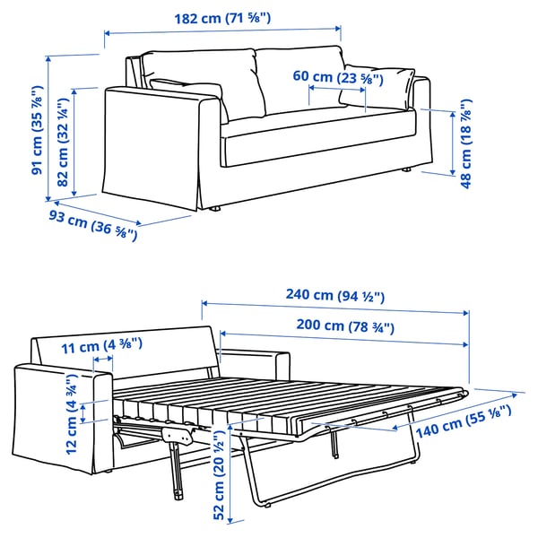 Illustration med mått för produkten: HYLTARP.