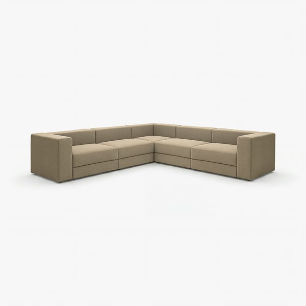 JÄTTEBO modulsoffa, beige, modern design med dynor, optimal komfort, mångsidig konfiguration.