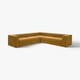 JÄTTEBO senapssoffa modulärt set med rena linjer och mjukt manchesteröverdrag.