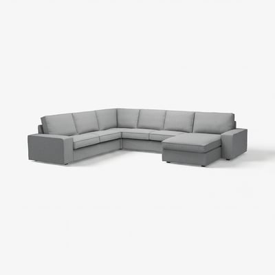 KIVIK sektionsoffa med avtagbara armstöd och schäslong.