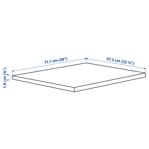 Illustration med mått för produkten: KOMPLEMENT.