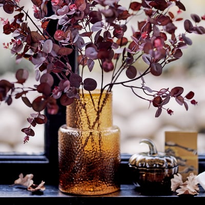 KONSTFULL Vas, mönstrad/brun, 26 cm