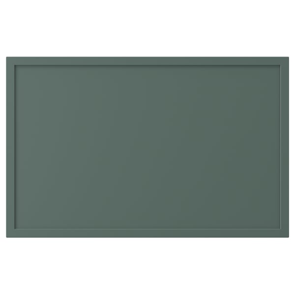 KRUKMAKARE grön rektangulär förvaringsdörr. Modern, minimalistisk design, elegant plastfinish.