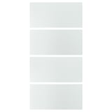 LUNDBRÄSMA 4 paneler till ram för skjutdörr, rutmönstrat glas, 100x201 cm
