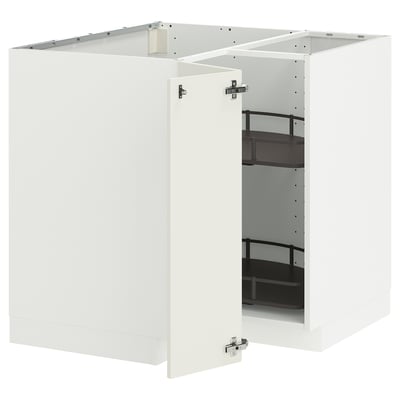 Prestige vitt köksskåp med hyllor, modern design, justerbar, hållbar, slät finish.