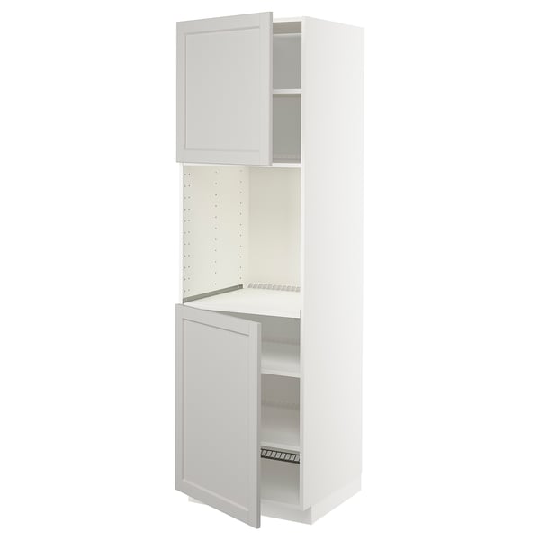METOD vitt skåp med hyllplan, modern köksförvaring, flyttbara hyllplan.
