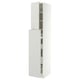 METOD / MAXIMERA Hs m utdrsfunk 4lådor/1dörr/2hpl, vit/Aspudden ljusgrå, 40x60x220 cm