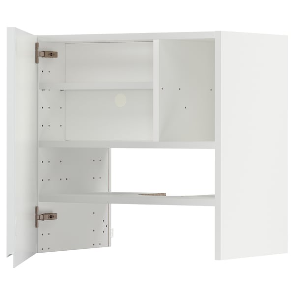 Vitt METOD köksskåp med justerbara hyllplan, minimalistisk design.
