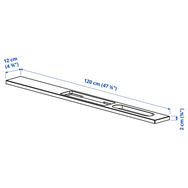 Illustration med mått för produkten: MITTZON.