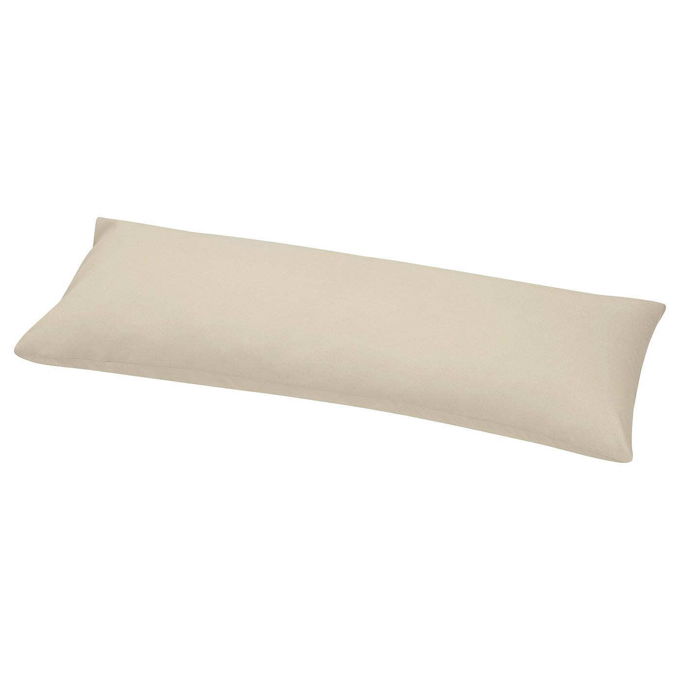 NONNEA örngott, beige, rektangulärt, slätt tyg, 100% bomull.