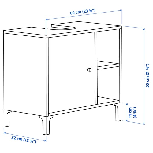 Illustration med mått för produkten: NORSÄLVEN.