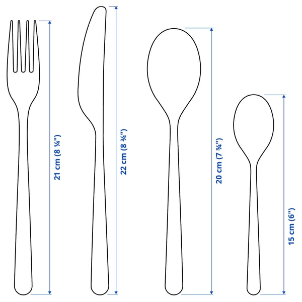 PRAKTBOTIA Bestick 16 delar, rostfritt stål