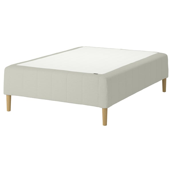 RÅHOLMAR Resårbtn m pocketresårkärna 5 zoner, inkl ben medium fast/Knisa ljusbeige, 120x200 cm