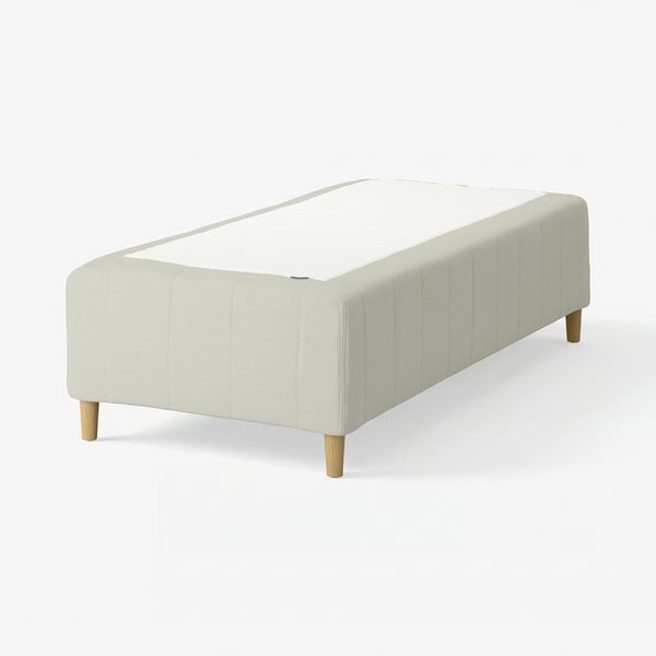 RISHÖJDEN Resårbtn m pocketresårkärna 7 zoner, inkl ben medium fast/Knisa ljusbeige, 80x200 cm