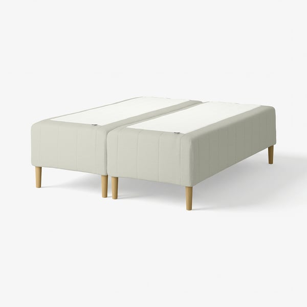 RISHÖJDEN Resårbtn m pocketresårkärna 7 zoner, inkl ben medium fast/Knisa ljusbeige, 160x200 cm