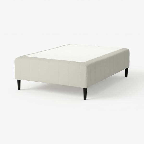 RISHÖJDEN Resårbtn m pocketresårkärna 7 zoner, inkl ben medium fast/Knisa ljusbeige, 140x200 cm