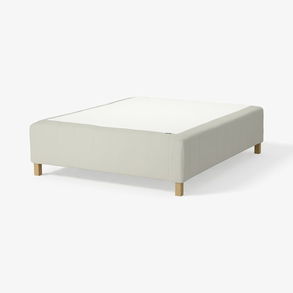 RISHÖJDEN Resårbtn m pocketresårkärna 7 zoner, inkl ben medium fast/Knisa ljusbeige, 160x200 cm