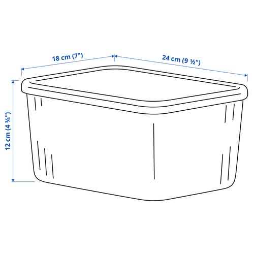 Illustration med mått för produkten: RYKTA.
