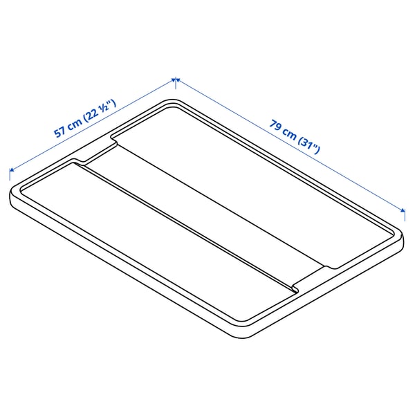 Illustration med mått för produkten: SAMLA.